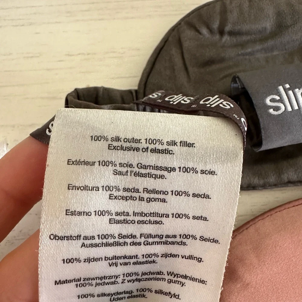 slip Satin Sleep Mask Duo - Charcoal and Blush